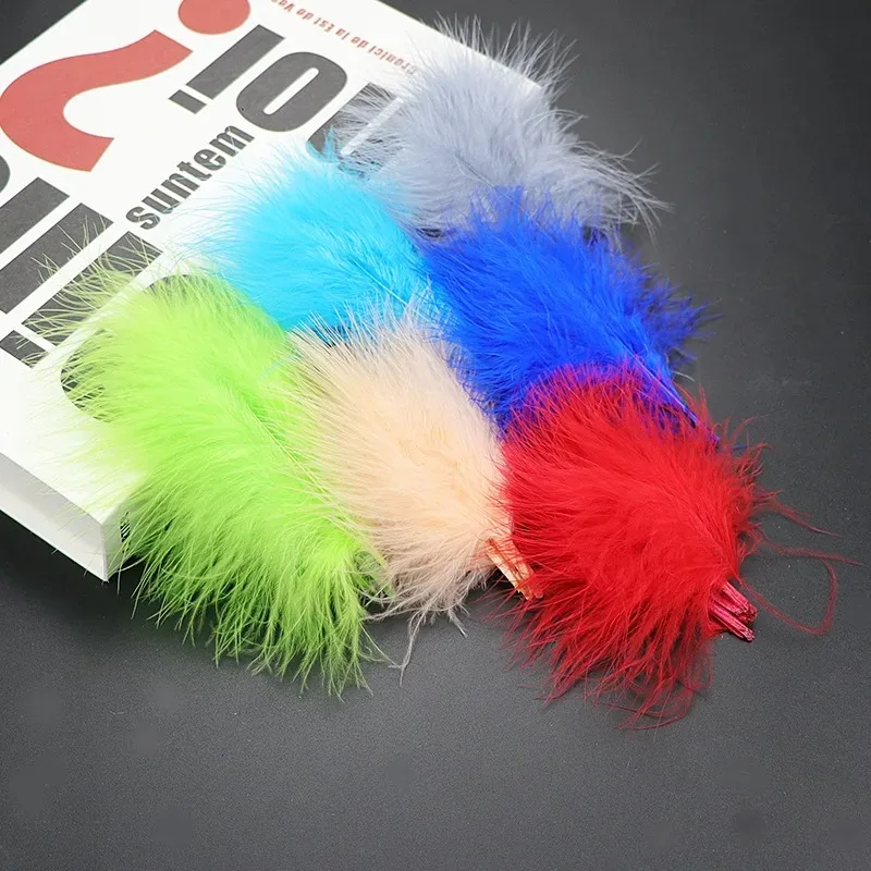 Plush Fire Chicken Feather Craft Material DIY Dreamcatcher Decor Accessory Cat Teaser Stick Refill Soft Fluff Ornament Handmade