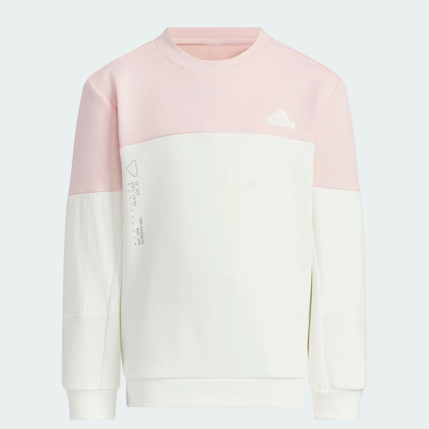 

Официальный оригинальный свитшот Adidas 2024, новый детский вязаный свитшот с круглым вырезом и цветными блоками JN9579