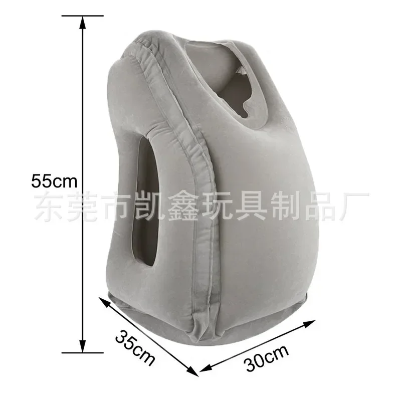 

PVC Inflatable Air Travel Pillow Portable Headrest Chin Support Cushions for Airplane Plane Car Office Rest Neck Nap Pillows