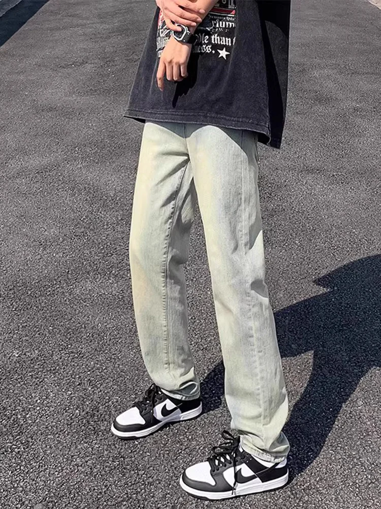 

Waed Casual Men's Jeans Spring Autumn Loose Straight Leg Trousers Vintage American Sle Youth Faion Wear Resistant