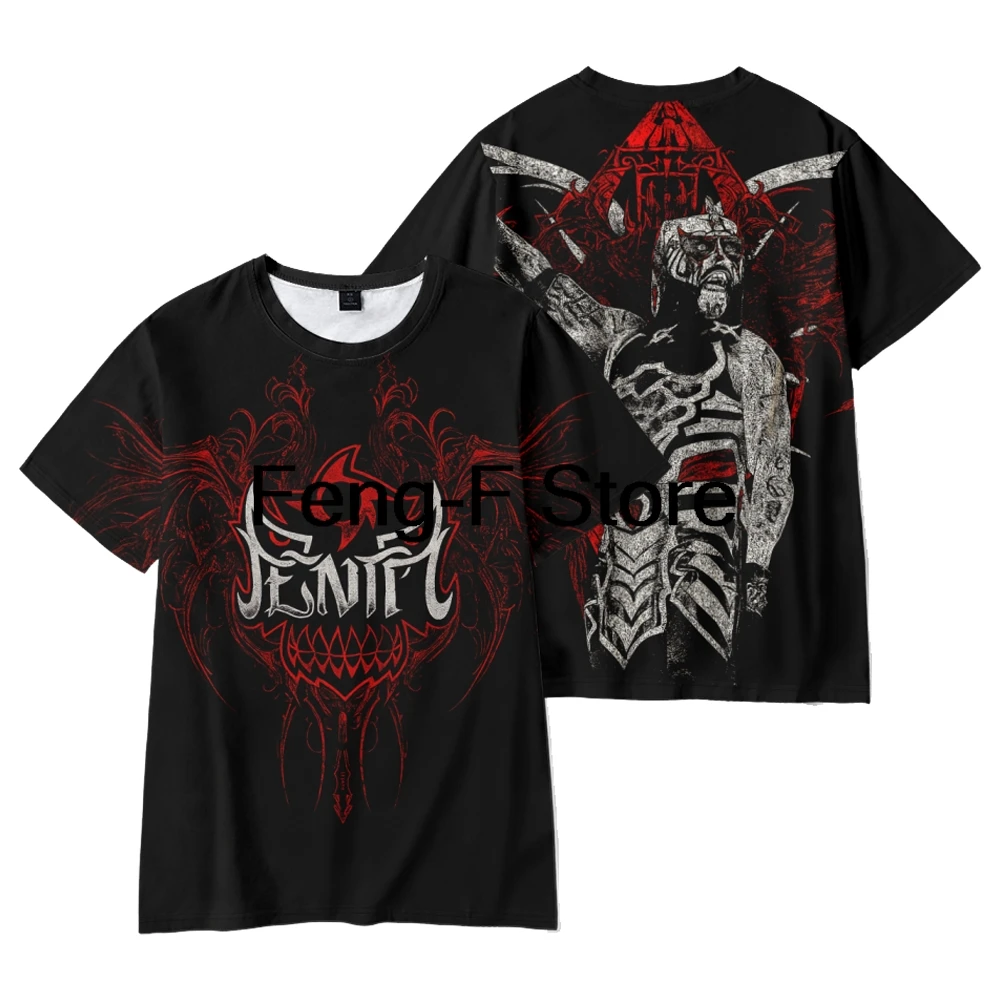 3D Penta El Zero Miedo Merch Penta Gothic Table Black T-shirt Crewneck Short Sleeve Tee Women Men Outdoor Streetwear Tops