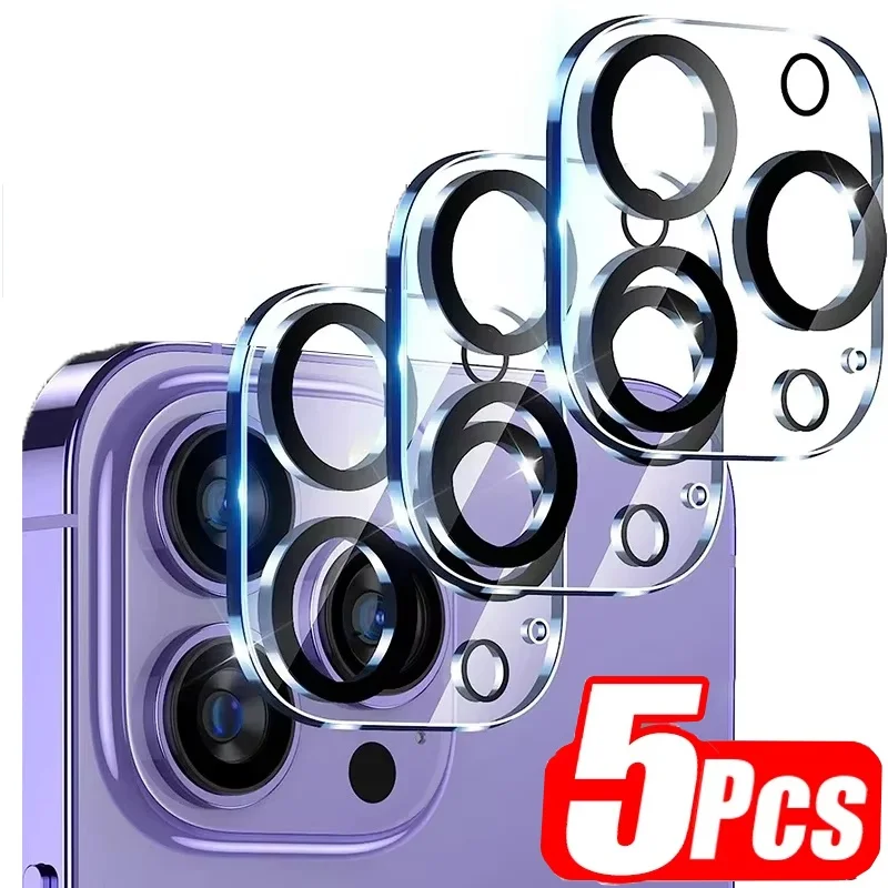1-5 Stück Objektivschutzfolien für iPhone 16 15 14 13 Pro Max für iPhone 16 15 Plus 13 Mini Kamera Gehärtetes Glas Objektivschutzfolie
