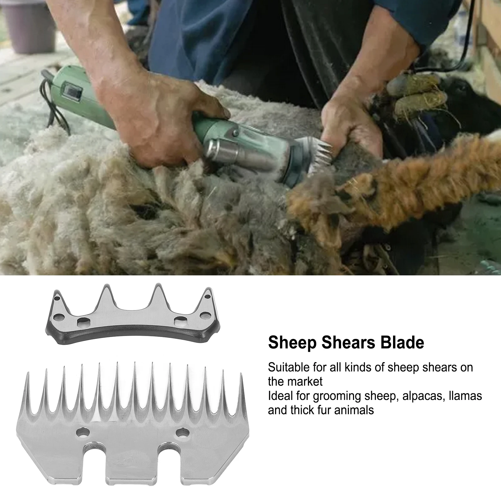 Sheep Shears Blade Straight 13 Tooth Electric Wool Cutter Goat Clipper Scissor Replacement Part Sheep Shear Replacement Blade