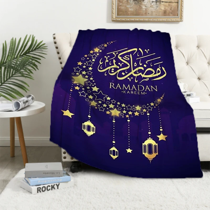 Luxury Designer Bedding 2025 Ramadan Decoration Throw Blanket Soft Plaid With Print Sofa Quilt King Lid Downy Catnap Plead Cover