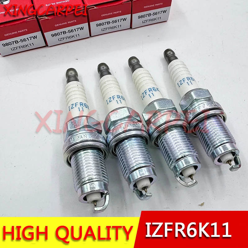 Bujía láser de iridio IZFR6K-11 9807B, 5617W, para Honda Accord Civic CRV Element Acura RL RSX TL TSX IZFR6K11 6994, 4 unidades