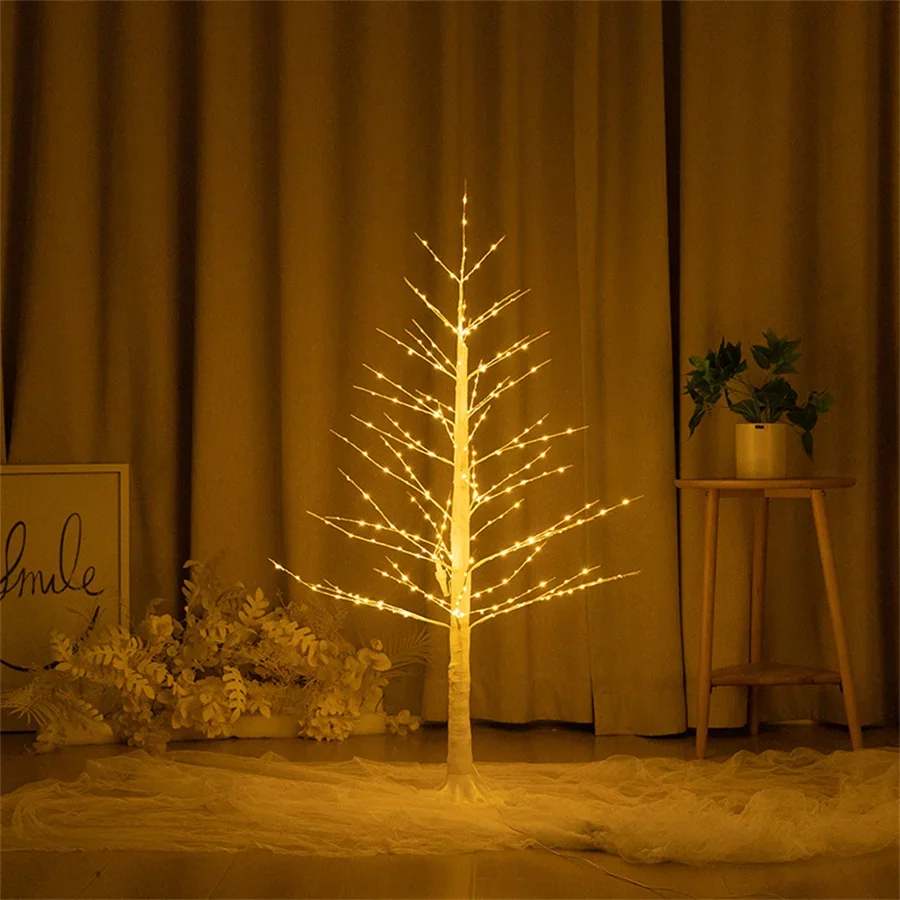 1,8 m 502 LED künstliche beleuchtete Weihnachtsbaumlampe DIY Birke mit Lichterketten beleuchtet USB-betrieben beleuchteter Spirit Tree