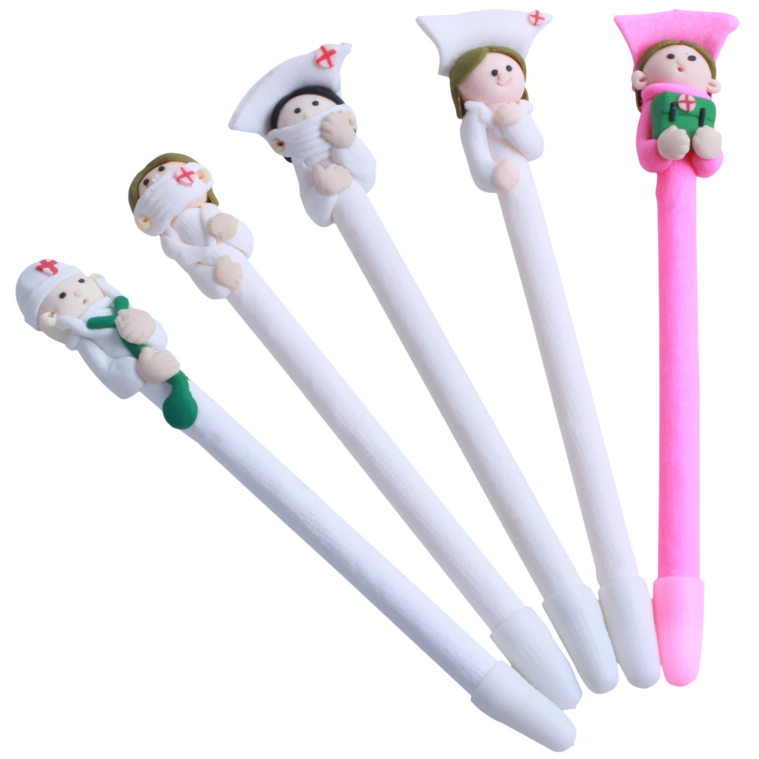 

12pcs Cartoon Doctor Nurse Style Ballpoint Pens Nurse Gift Christmas Gift For School Family Office Hospital Kids