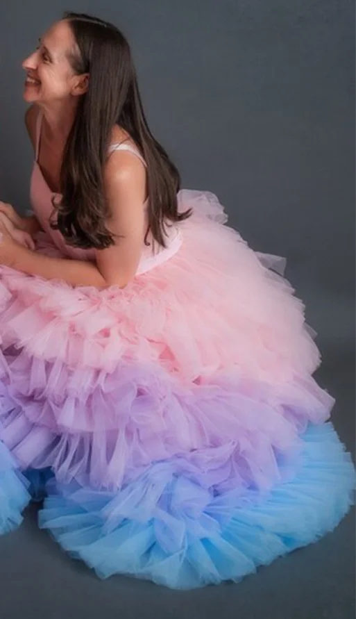 ชุดเดรสแม่ลูกแบบเข้าชุดกัน ผ้าทูลล์พองฟู สไตล์เจ้าหญิง สำหรับงานพรอม งานแต่งงาน งานวันเกิด งานเลี้ยงกลางคืน