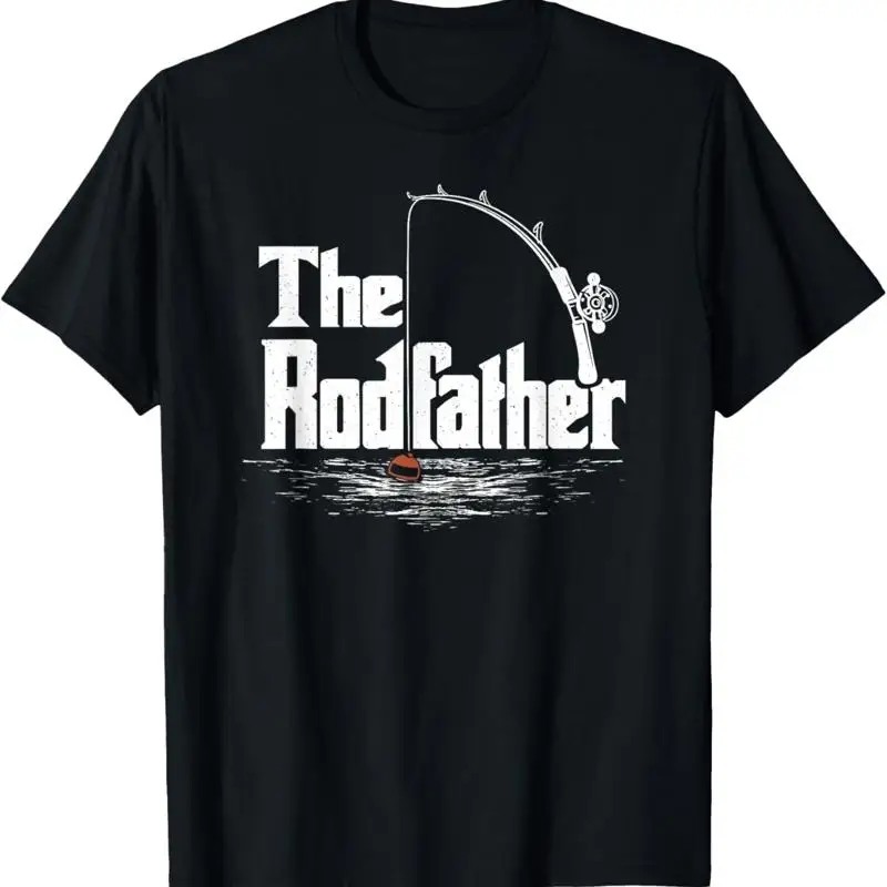 Mens Vintage Funny Fishing The Rodfather T Shirt