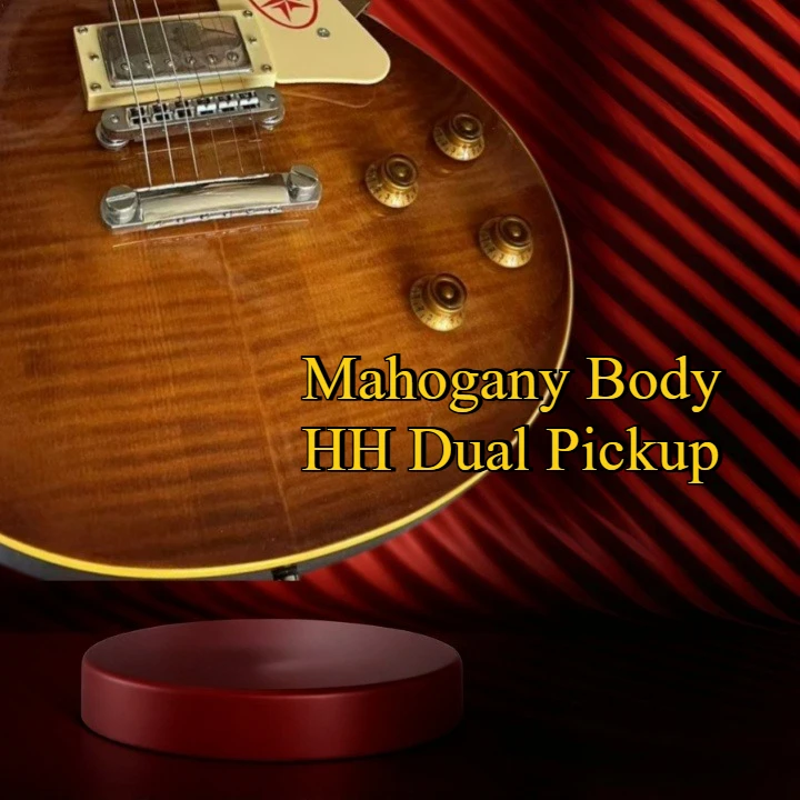 LP0T Sunset Gradient HH Dual Pickup Gold Knob Peach Blossom Core Body Heavy Metal Blues Rock Free Shipping Block Product Record