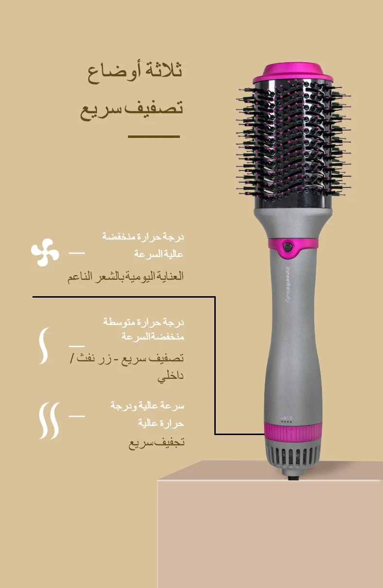2 in 1 Electric Hair Straightener Brush & Curler Anti-Scald Fast Heating Hair Styling Tool Professional Salon Hair Beauty Device