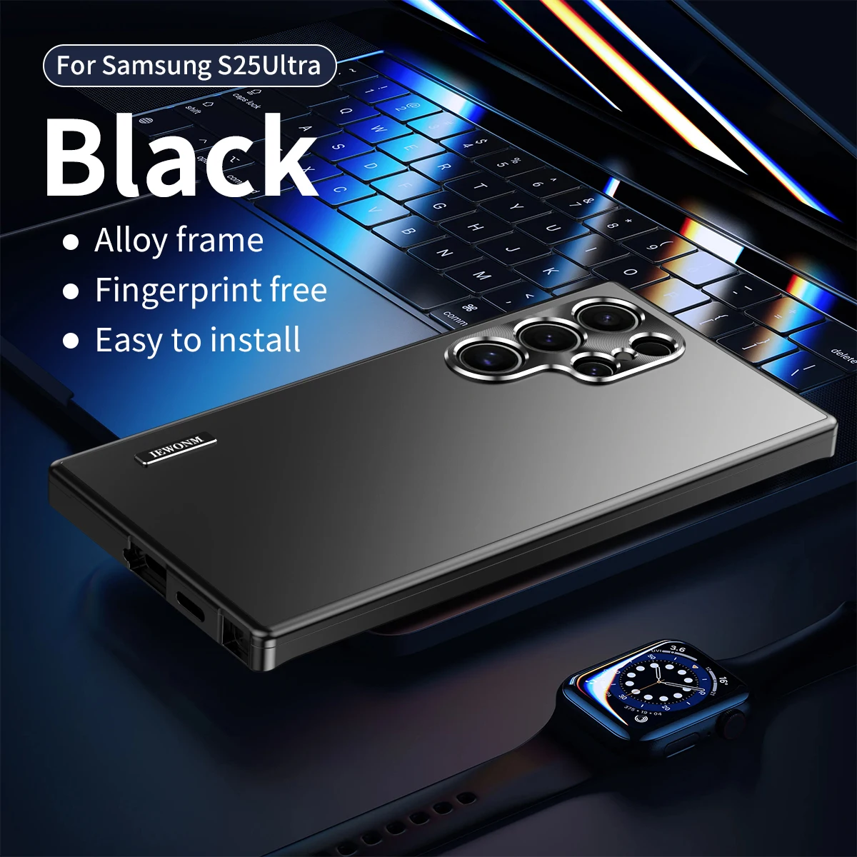 Magnetisch geschlossener Aluminiumrahmen, Kunststoffrückseite, Metallgehäuse für Samsung Galaxy S25 Ultra S24 Ultra S23 S22 S21, starke sturzsichere Abdeckung