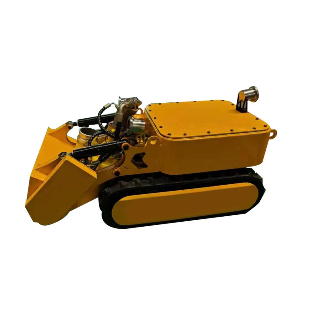 강 연못 운하 유지 보수를 위한 원격 제어 수중 준설 로봇 22kW 전력 고무 강철 트랙 퇴적물 청소기