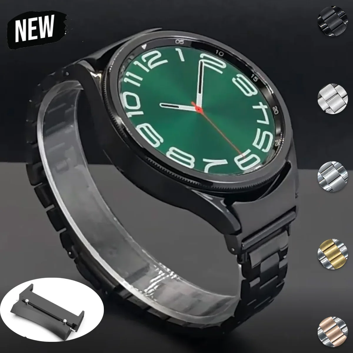 

Быстросъемный ремешок из нержавеющей стали без зазоров для Samsung Galaxy Watch 6 Classic 43 Galaxy 7 6 5 4 44 40 мм 5Pro45 Браслет с маленькой талией