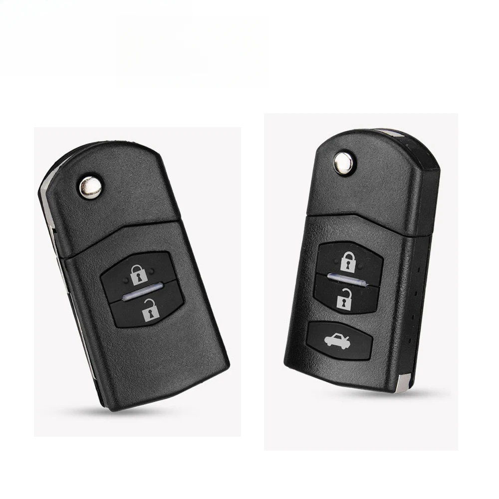

2/3 Buttons Big Battery Hold Flip Folding Remote Car Key Case Fob For MAZDA 3 5 6 Series M6 RX8 MX5 With Uncut Blade