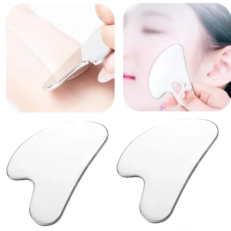 Foundation Shovel Color Bar Stainless Steel Liquid Foundation Gua Sha Scraper Facial Bodymassage Scraping Board Plate Makeup