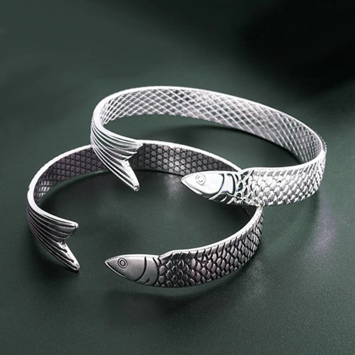 New Creative Fashion Personality Lucky Fortune Transfer Dragon Bracelets Jewelry Fish Bangles