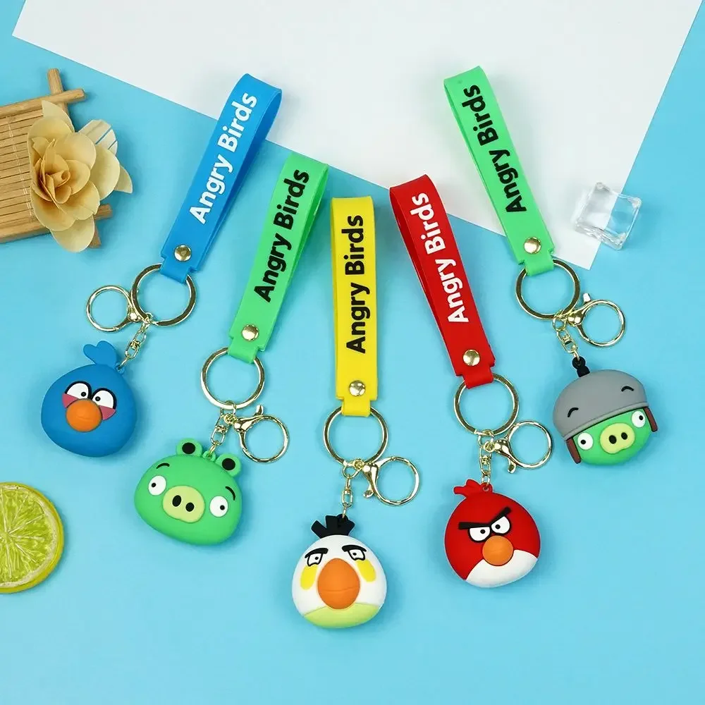 Hasbro Angry Birds Cartoon Cute Figure Model Keychain Creative Anime Personalized Car Keychain Pendant Jewelry Gift Wholesale