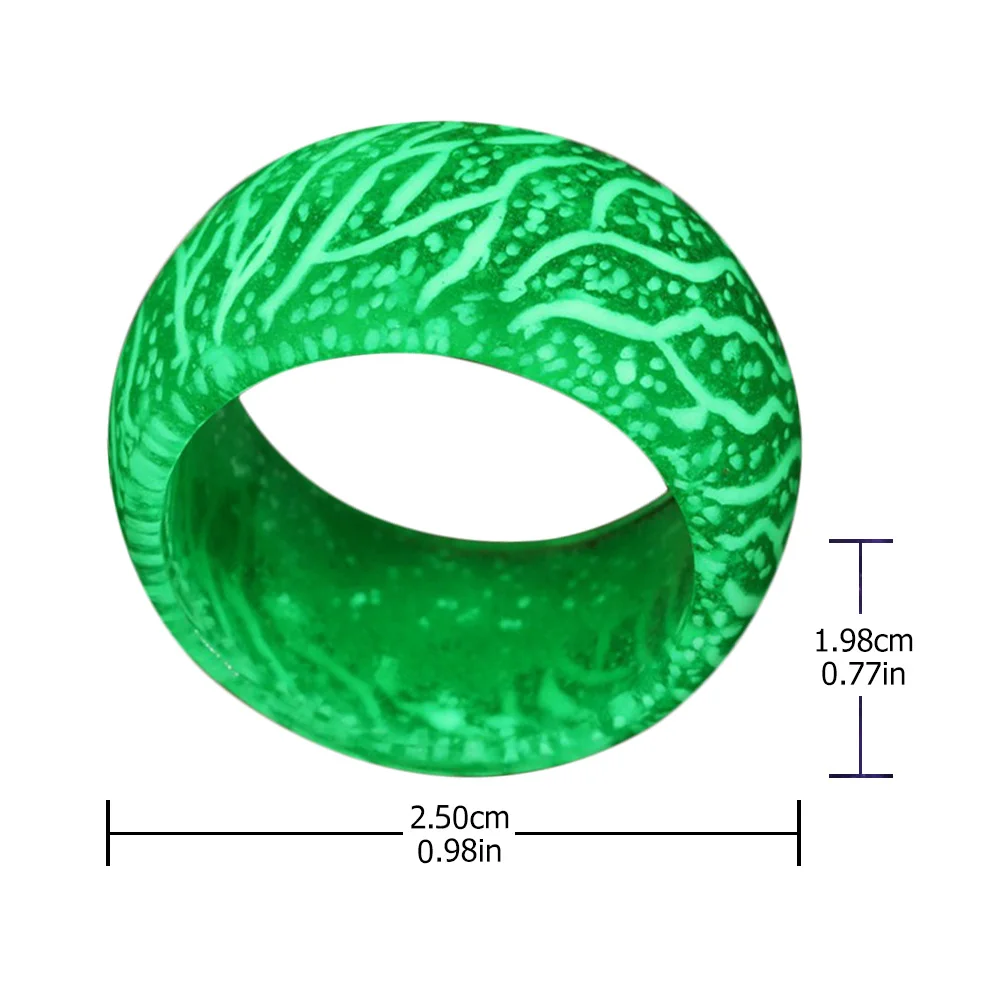 

Night Lights Resin Crack Ring 10 Durable Lightweight Creative Shining Ring for Woman Party Travel Daily Life