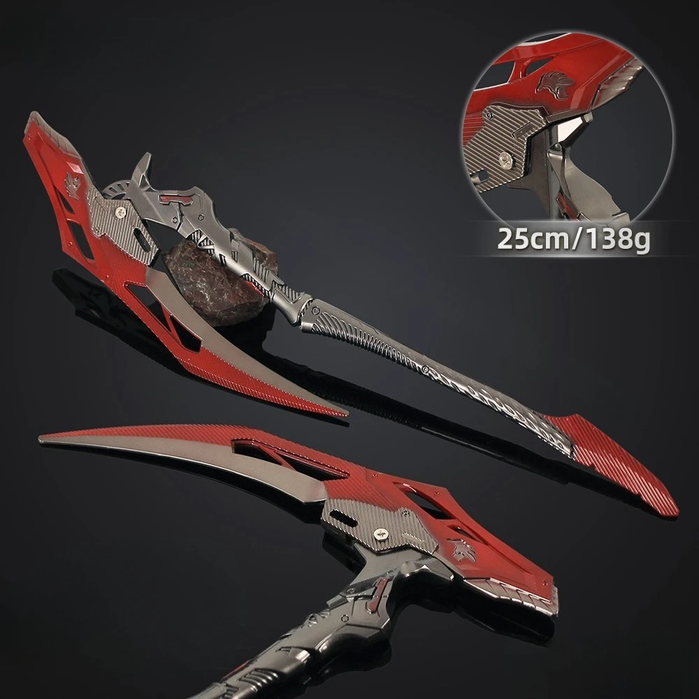 22 سنتيمتر ساحة اندلاع لعبة صينية الأجهزة الطرفية ريبر المنجل المعادن الحرفية الأسلحة نموذج تحصيل الحلي لعبة الهدايا الإبداعية #3