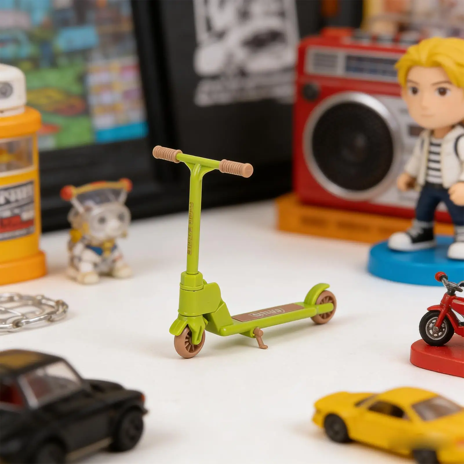 Finger Scooters Two Wheel Foldable Non-Slip Gadget Fingertip Scooter For Kids Party Home School Travel Fidget Entertainment