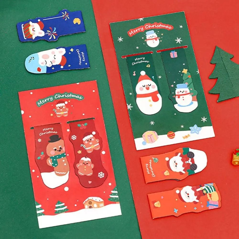 Waterproof Book Page Marker Cute Special-shaped Snowman Magnetic Bookmark Durable Book Decorative Reading Bookmarks Children