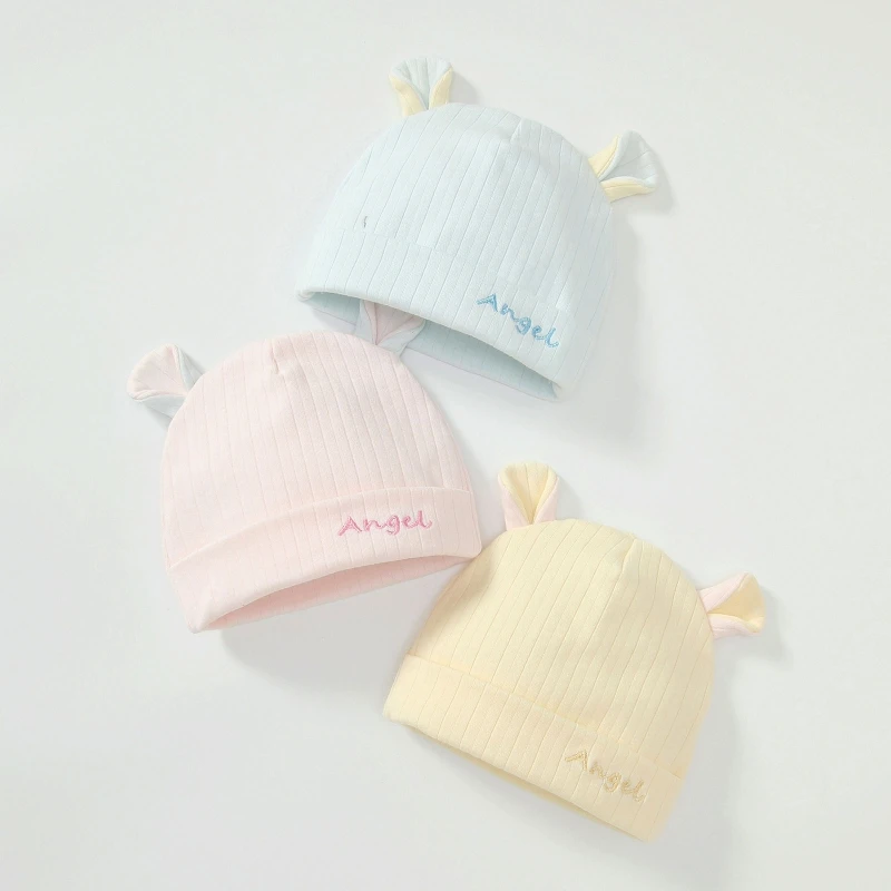 Toddler Newborn Baby Hat Bear Ears Boys and Girls Beanie Caps Infant Hats for 0-6 Months Kids Children