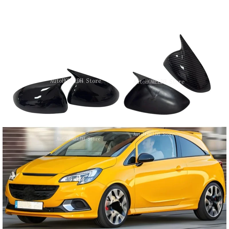 Car Decoration Door Mirror Cover Fit For VAUXHALL Corsa D & E 2006-2019 Car Rearview Accessories Car Upgrade ABS Plastic