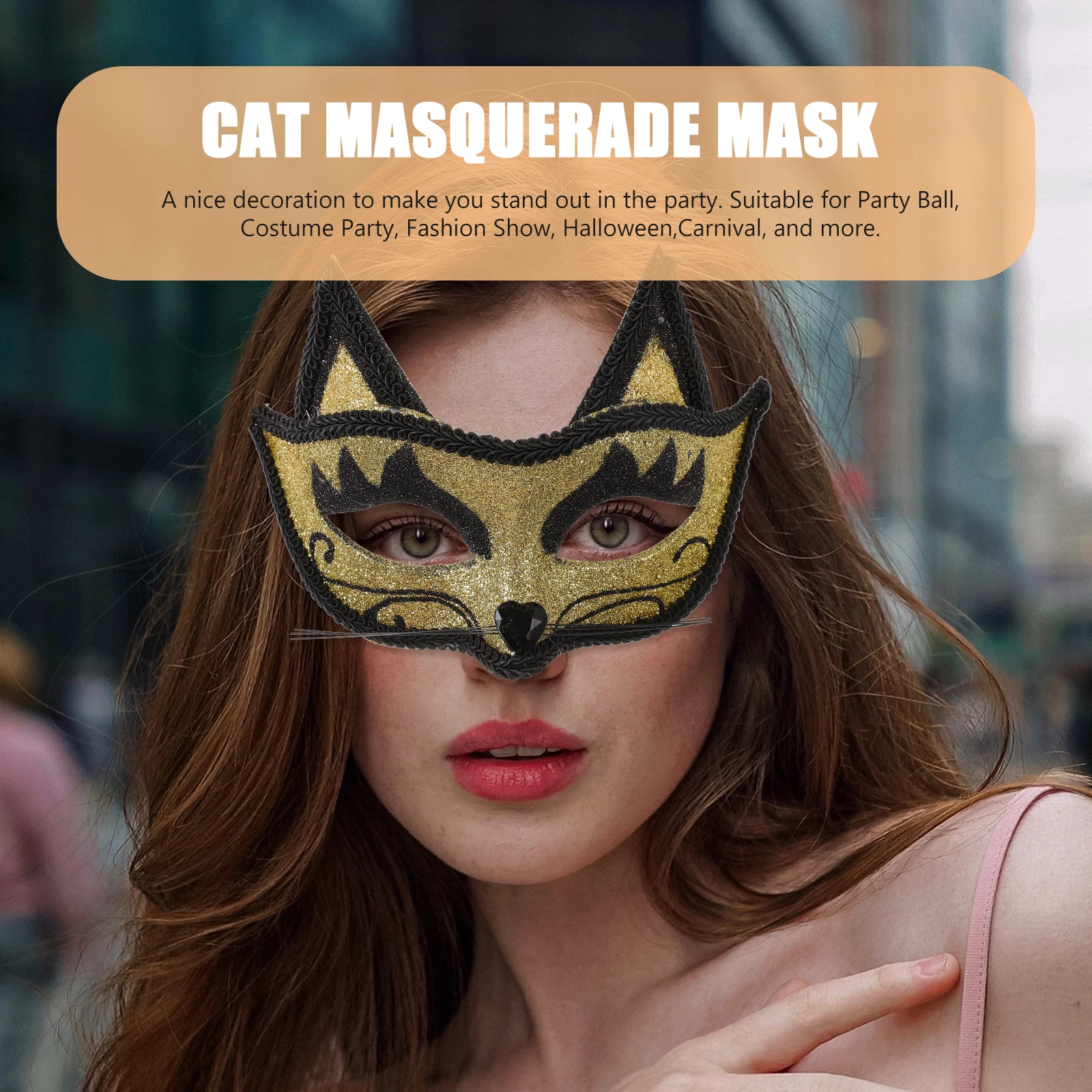 

Cat Realistic Kitten Halloween Cosplay Masquerade Face Mask For Party Carnival Festival Costume Accessories Novelty Animal