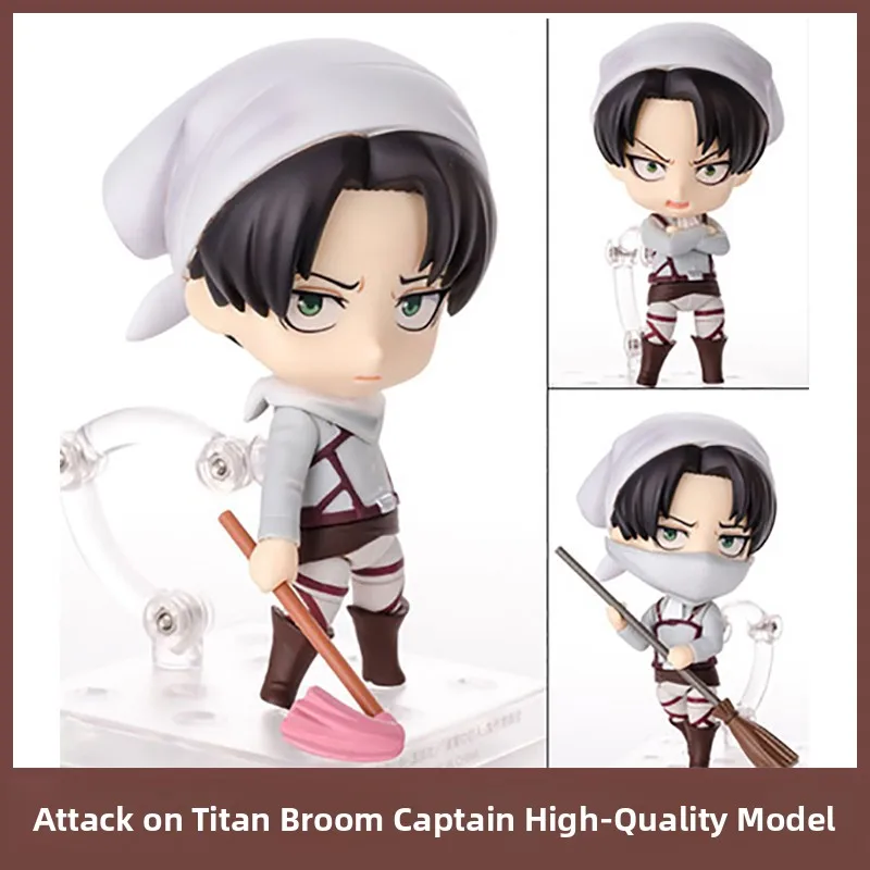 進撃の巨人-可動フィギュア-ウィレム・デ・グラフ-クレイモデル-コレクタブル-qバージョン-交換顔付き-掃き掃除用ほうきおもちゃ