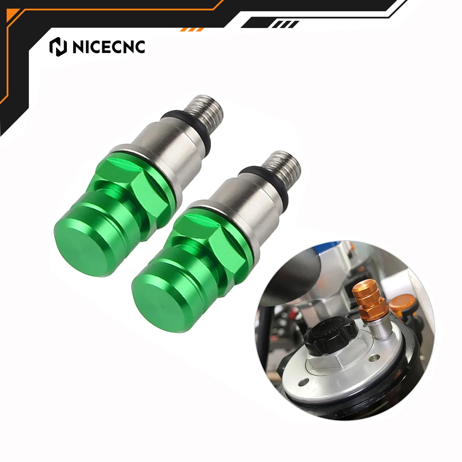 

NICECNC M5 Racing Suspension Fork Air Bleeder Valve For Kawasaki KX80 85 100 KX125 KX250 KX450 KX250F KX450F KLX450R