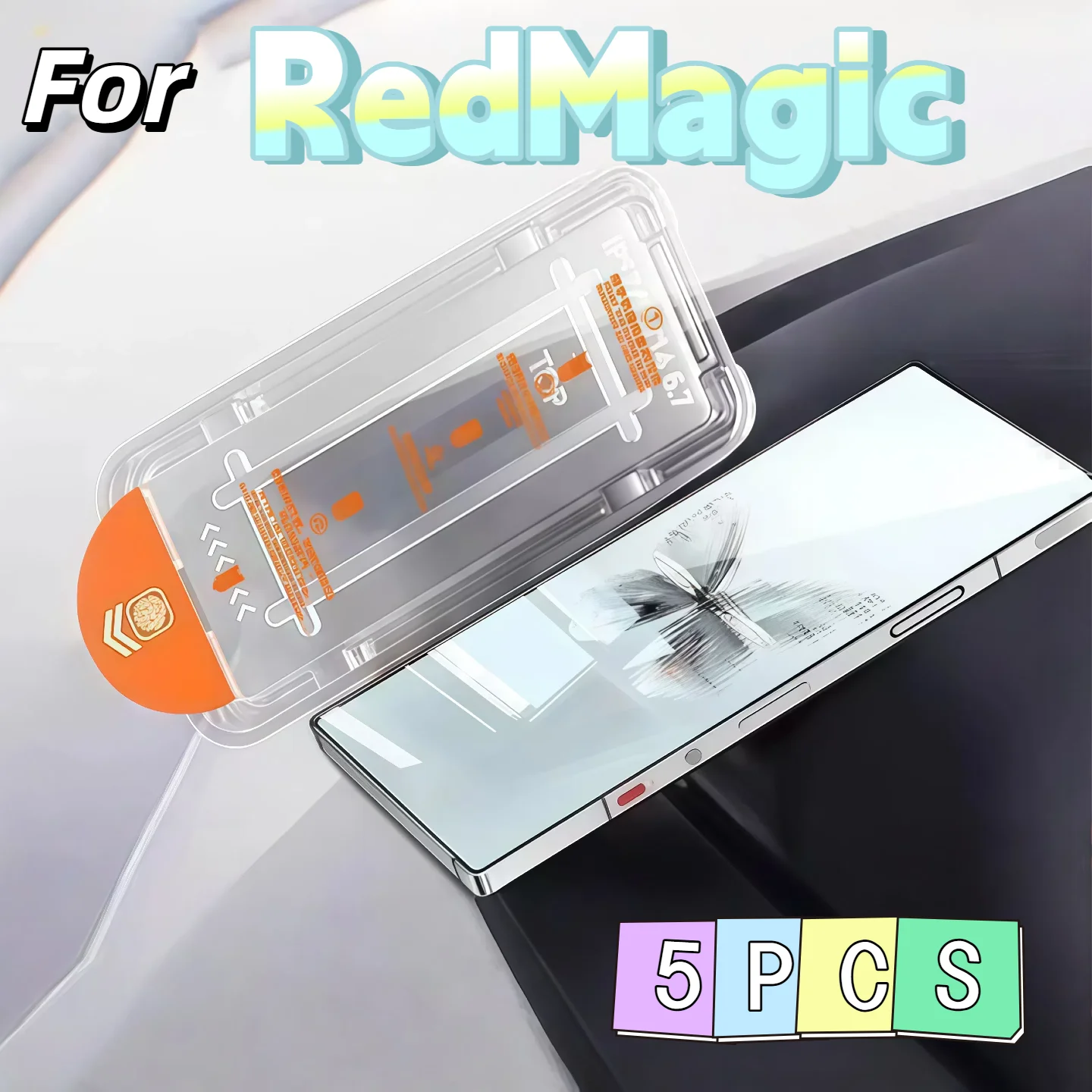 5 قطعة ZTE Nubia Redmagic 8 8S 9 9S 10 10S 5G واقي للشاشة 9H الزجاج المقسى فيلم HD واضح المضادة للخدش فقاعة الحرة سهلة Insta #1