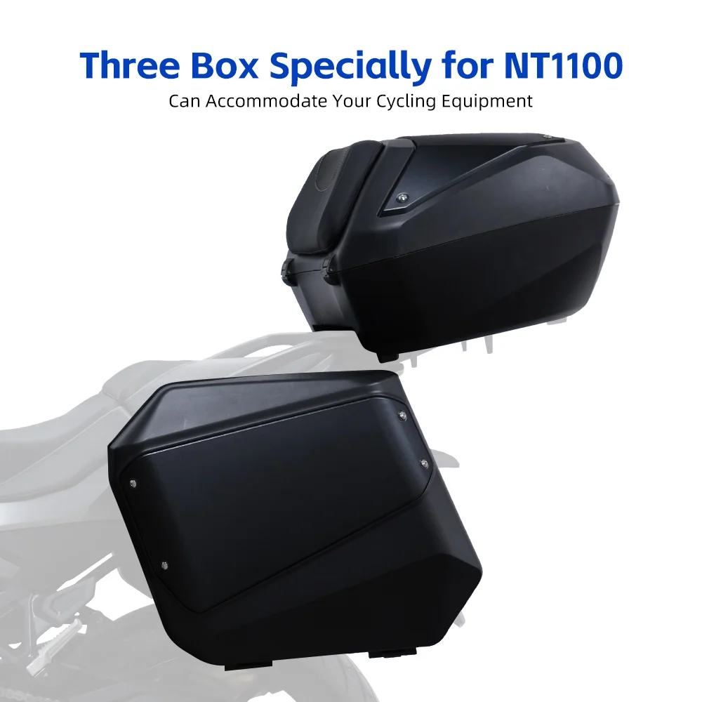Speedance Motorcycle Top Side Box Trunk Set For Honda NT1100 One Key System Waterproof Luggage Quick Detach No Modification