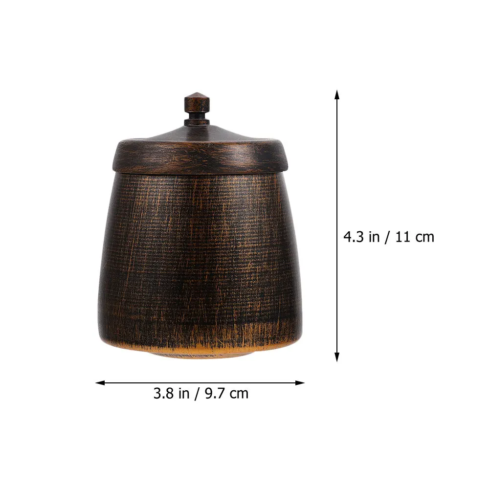 Держатель для сигарет в стиле ретро, простой контейнер для пепельницы с крышкой, для внутреннего использования с настольным орнаментом, ветрозащитный домашний