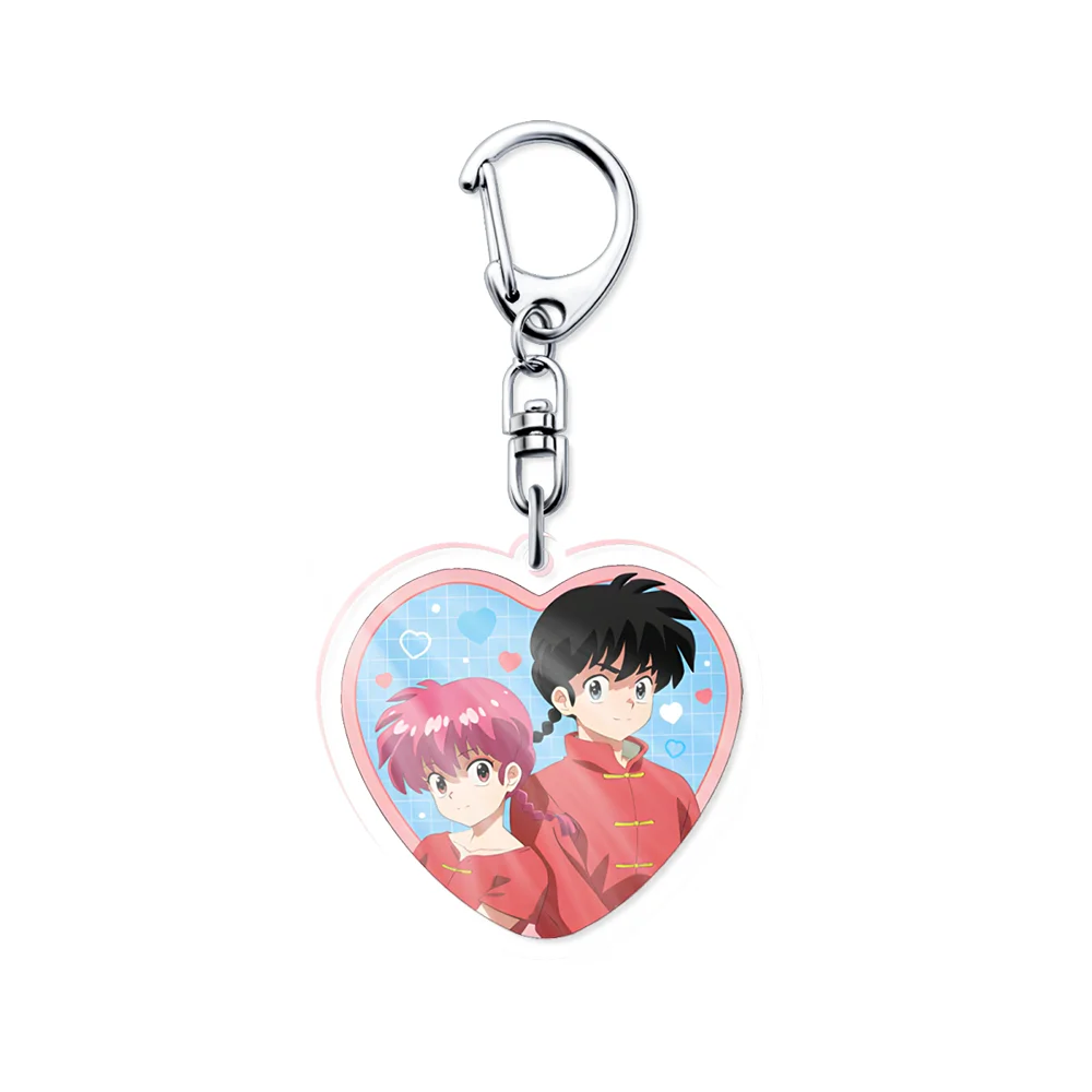 Ranma 1/2 Key Buckle Tendou Akane Ranma Anime Peripherals Cute Cartoon Schoolbag Acrylic Pendant Display Collectibles Gifts