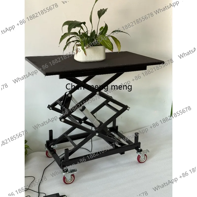 

Electric lifting stool indoor decoration tile laying mobile lifting platform folding stool household ladder