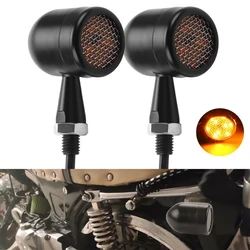 2pcs 10mm Motorcycle Mini LED Turn Signal Light Bullet Moto flashing Light Amber Indicator Blinker Lamp for Bobber Cafe Racer
