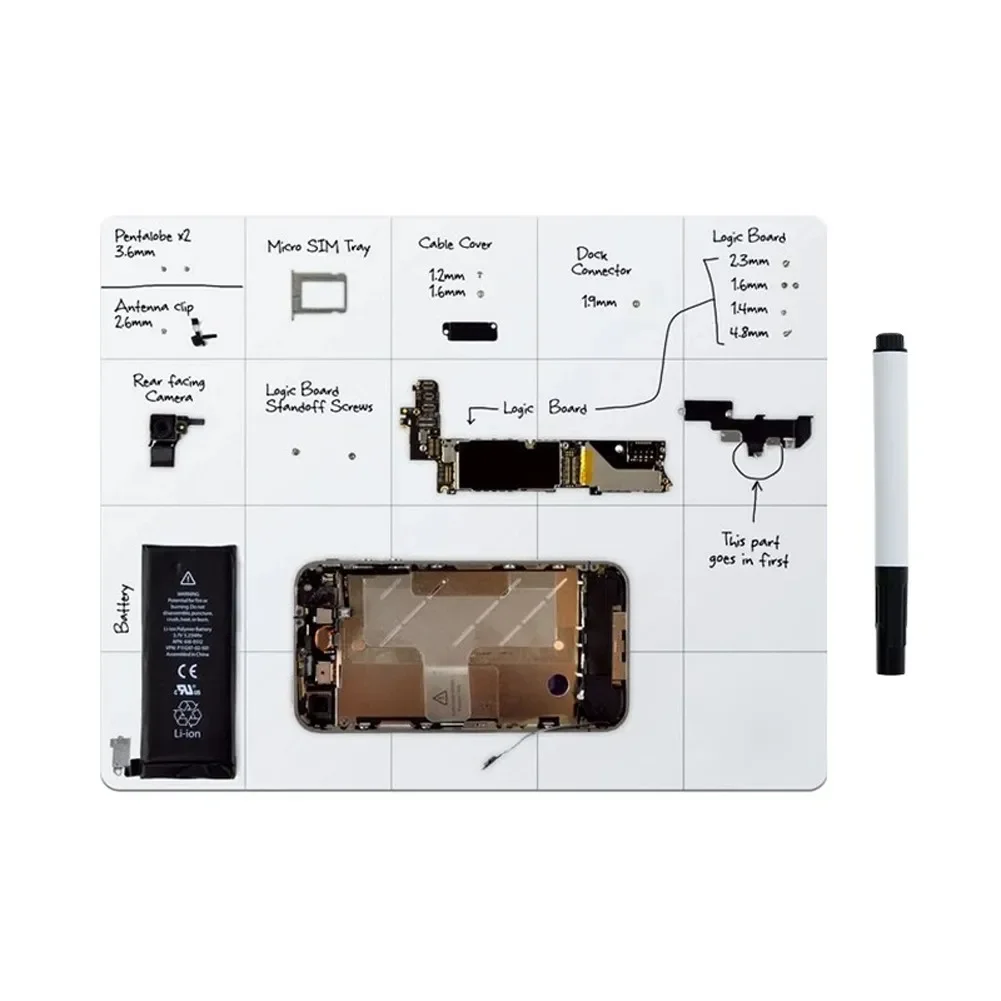 300 250mm Magnetic Pad 0.8mm Thick Project Work Repair Tools Magnetic Screw Mat Phone Tablet Repair Heat Insulation