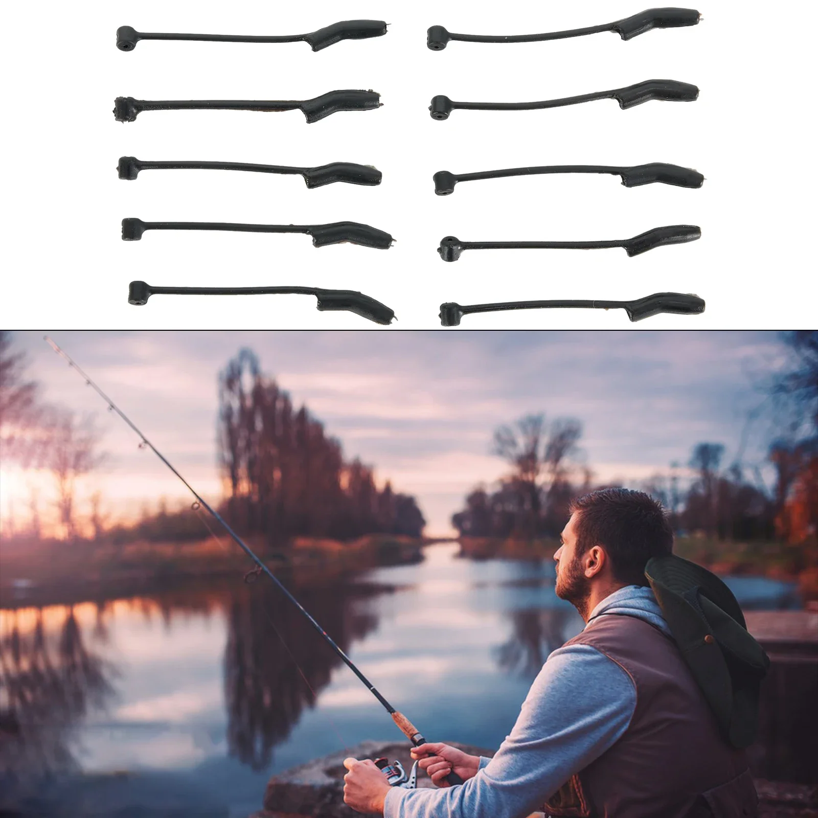 

10/20/50pcs D Rig Aligners Fishing Tool Accessories Hooks Anti Tangle Sleeves Rubber D Rig Kickers For Carp Fishing