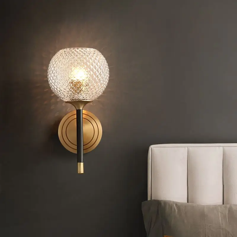 Nordic Modern Black Wall Lamp E27 LED Sconce for Bedroom Living Room Night Lighting Home Room Decor