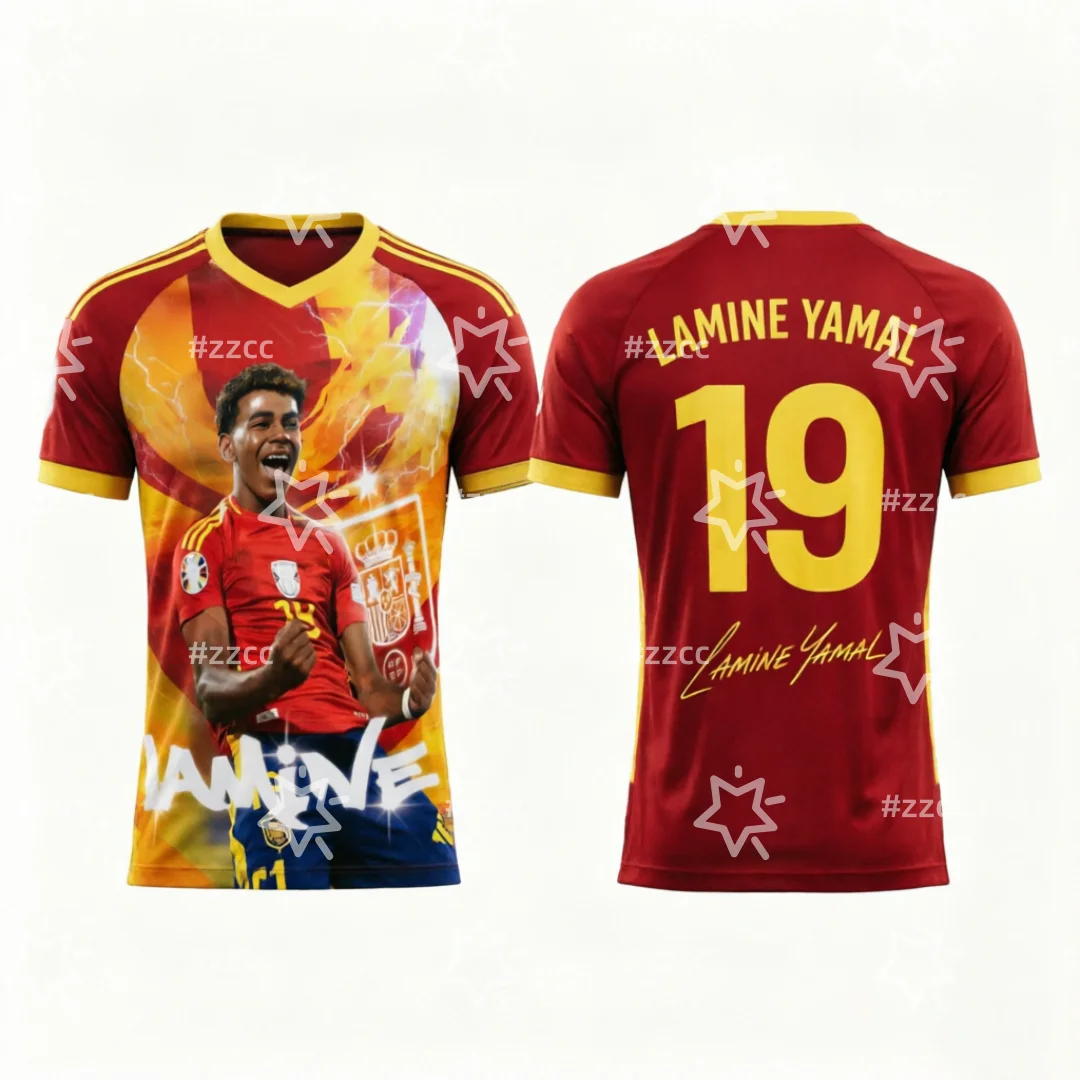 camisa-de-futebol-da-espanha-2026-yamal-nº-19-camisa-de-treino-para-jogo-camiseta-esportiva-masculina-de-verao-roupa-infantil-camisa-de-ciclismo-feminina-﻿