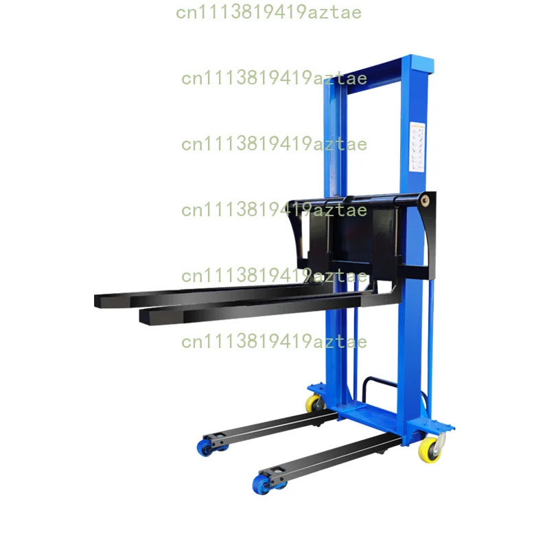 Manual Hydraulic Pallet Stacker 90mm Fork Height Hand Forklift Painted Column Indoor Cargo Lift Toola