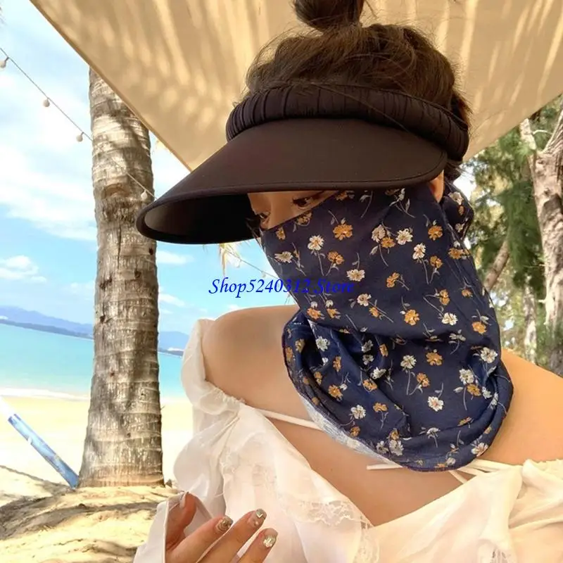 634C Mặt nạ khăn chống nắng thoáng khí với vải mềm thoáng khí cho thể thao ngoài trời và phòng nghỉ trên bãi biển