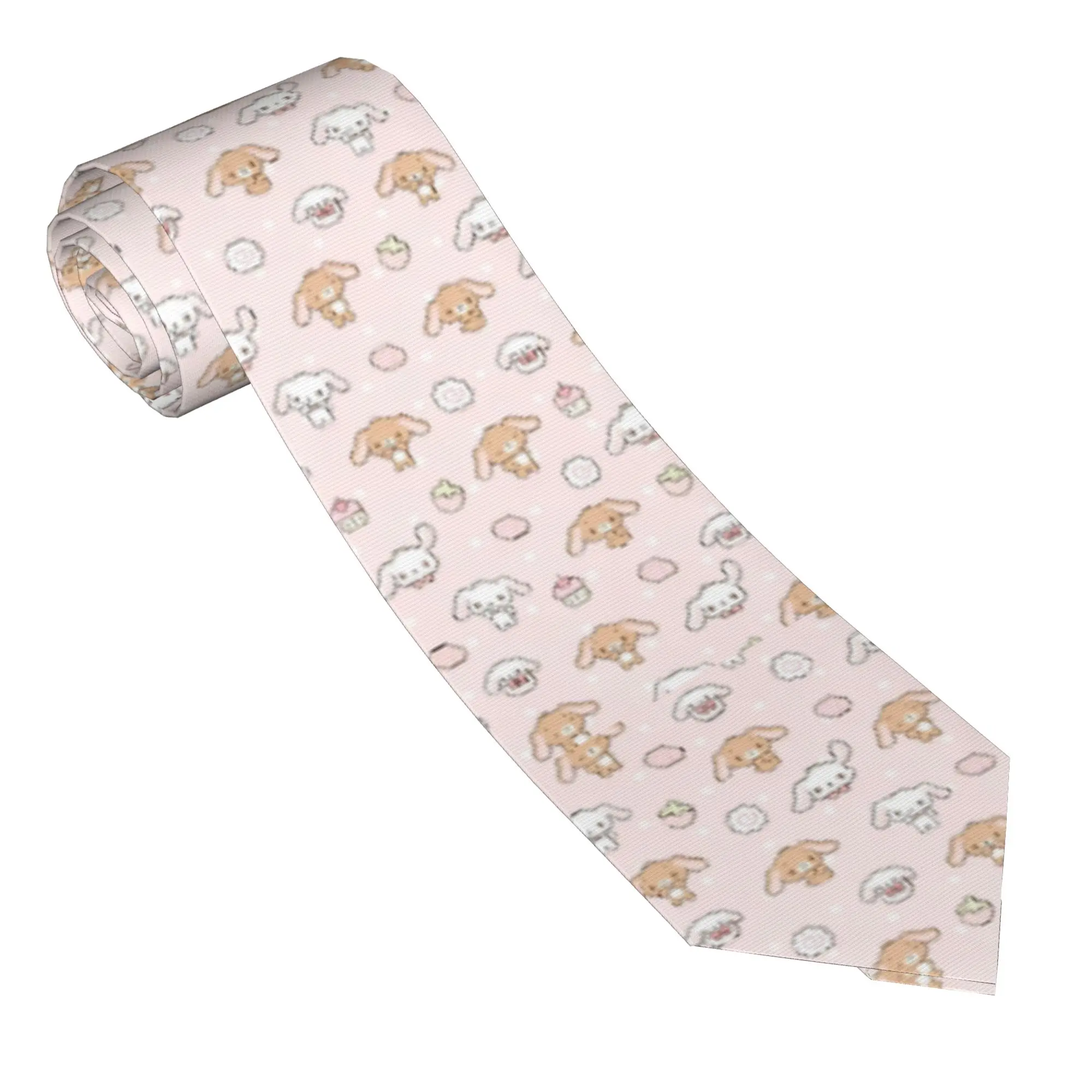 Neckties S-Sugarbunnys Shirousa and Kurousa Men Women Polyester 8 cm Narrow Neck Tie  for Men Shirt Accessories Cravat Wedding
