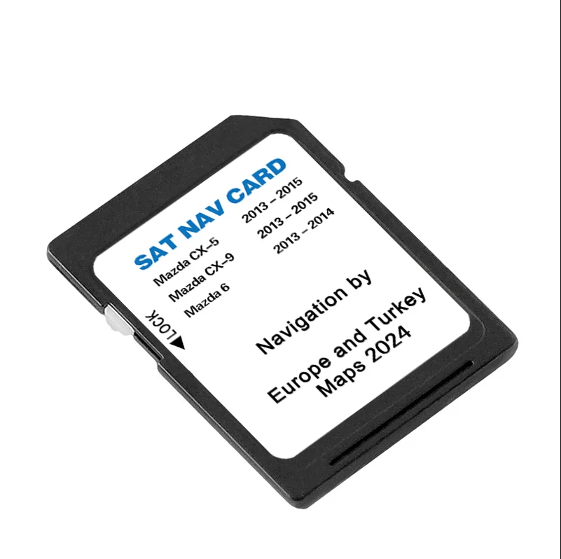 for Mazda 6 CX5 CX9 2024 Sat Nav Navigation Card Verssion EU Turkey UK GPS Map Version Navi Software Update Memory card