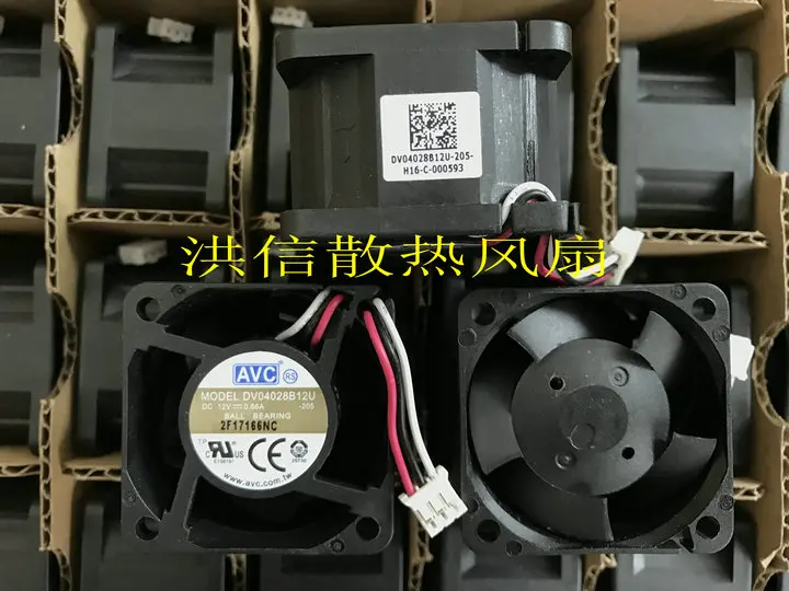 

AVC DV04028B12U DC 12V 0.66A 40x40x28mm 3-Wire 40MM Cooling Fan