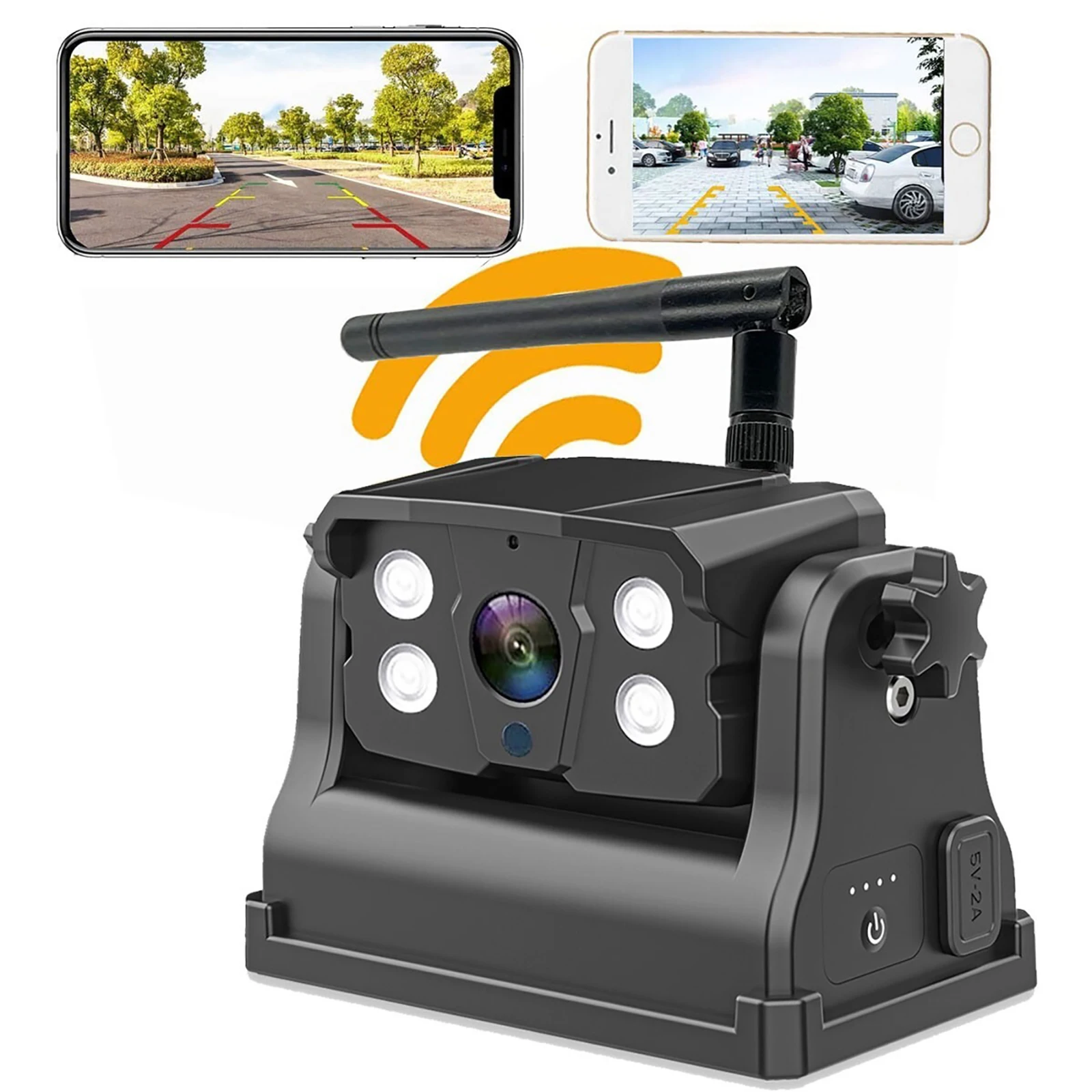 

Lastbus WiFi Magnetic Backup Camera Rechargeabl Battery Powered Wireless Rear View Camera For /Rv/5th Wheels/Boats For IPhone