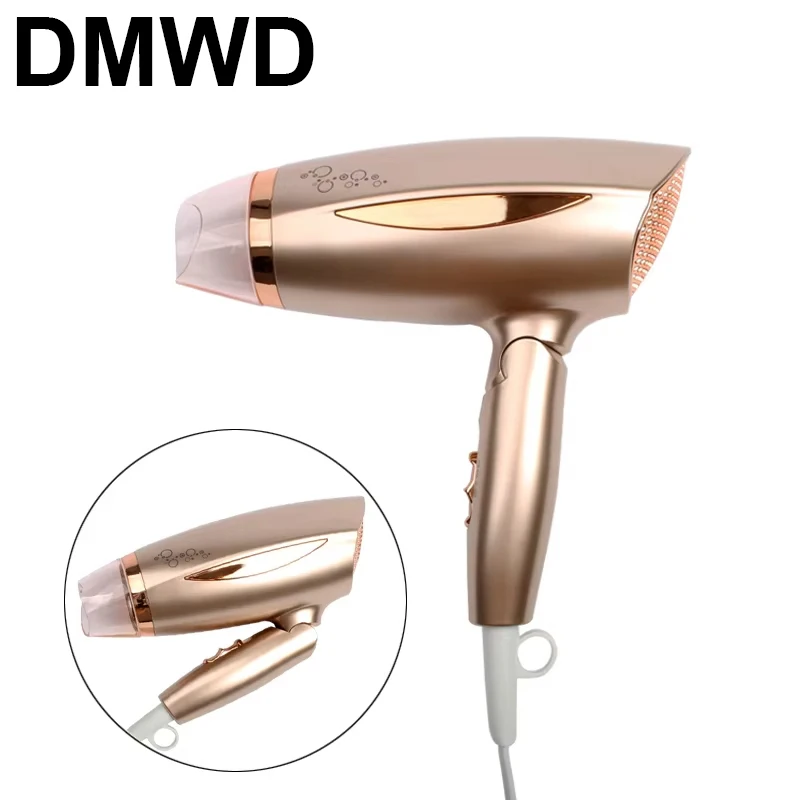 DMWD 1800W Foldable Professional Hair Dryer Electric Hot Cold Wind Hairdryer Handle Hairdressing Salon Styling Drying Air Blower