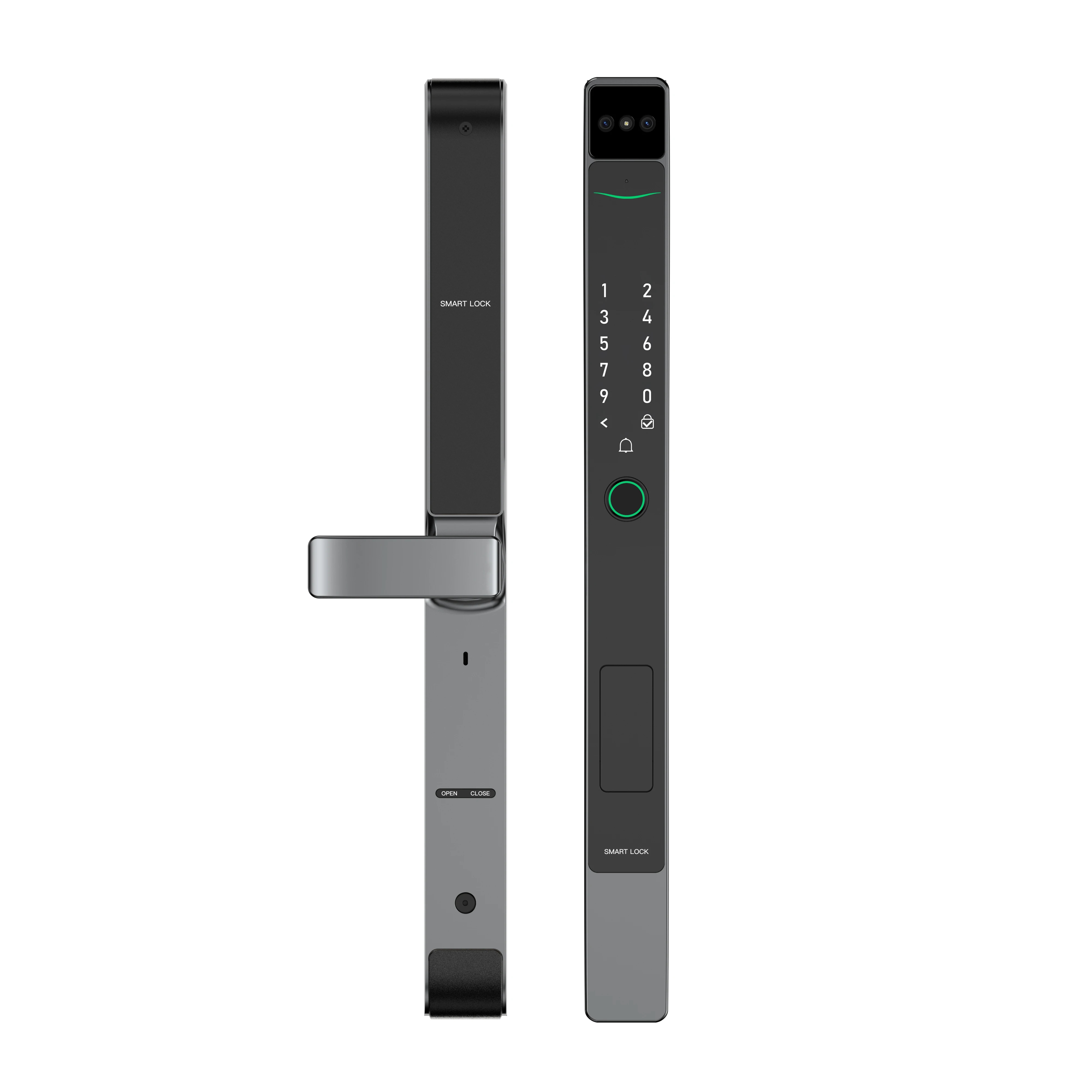 Tuya WiFi Electronic Smart Door Lock 3D Face Palm Vein Password Key Fingerprint Aluminum Sliding Door Waterproof Outdoor