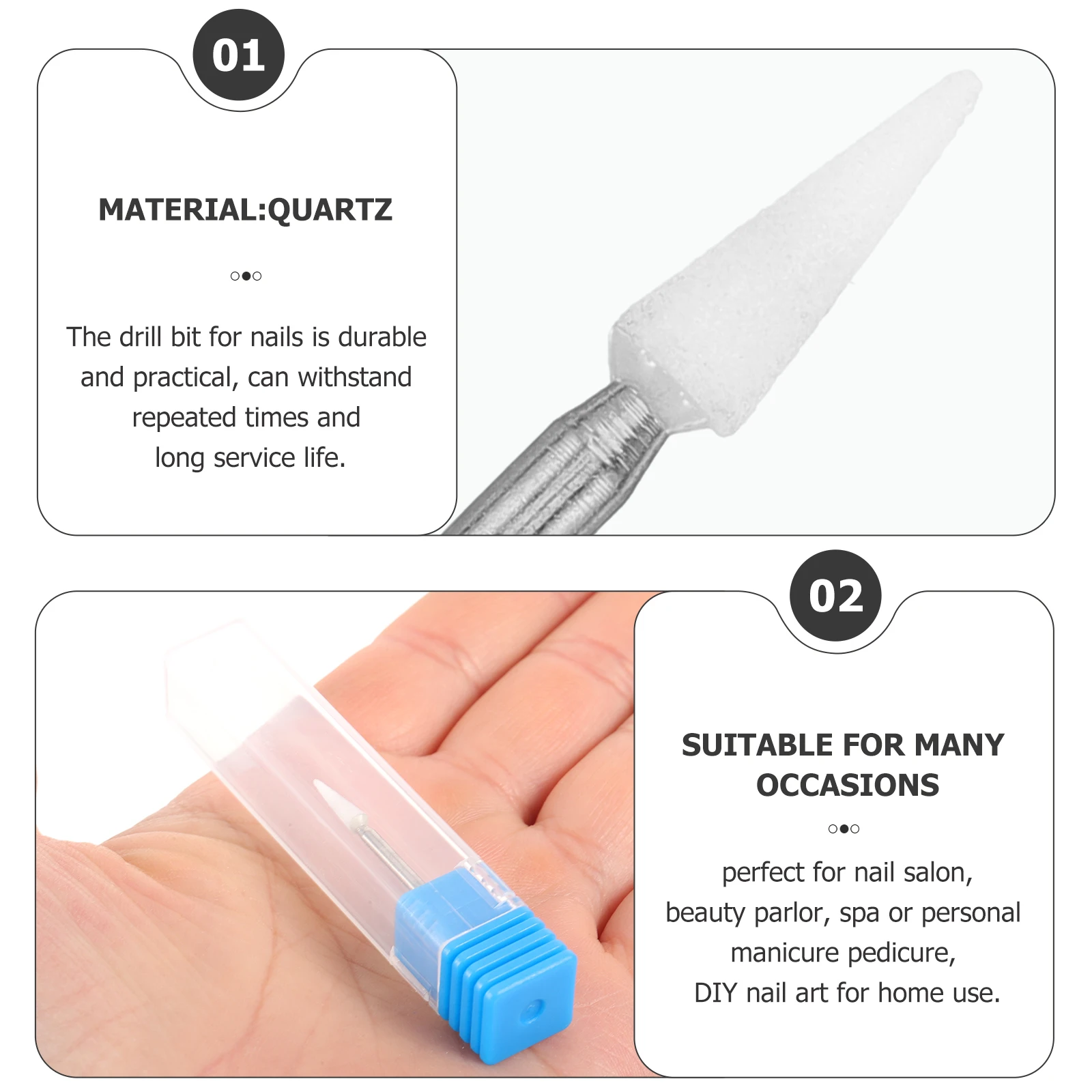 

Electric Nail Drill Bit for Acrylic Nails Manicure Pedicure Replacement Bits for Home Salon